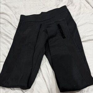 Moncler Kids Black Jogger leggings with fleece